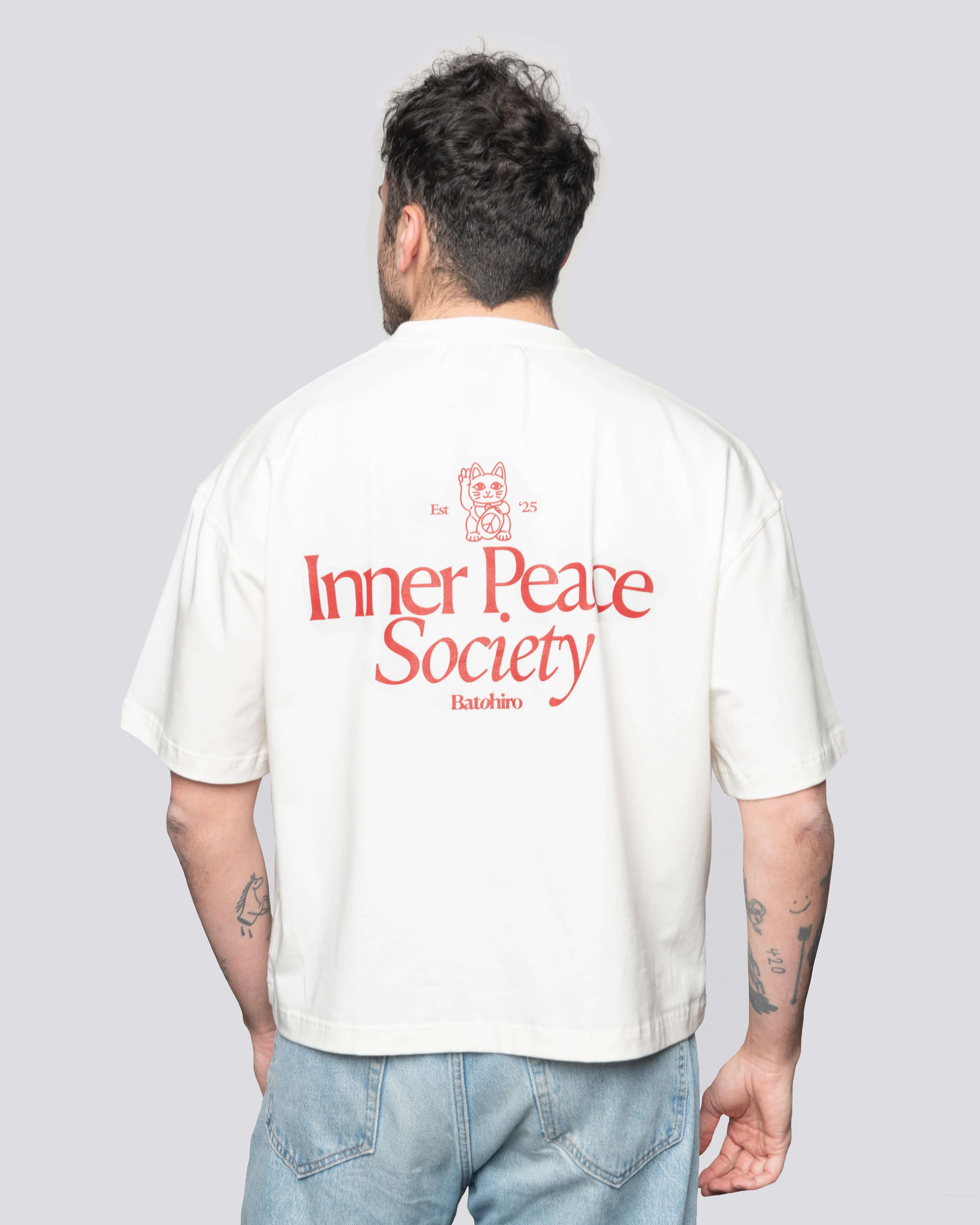 Inner Peace Society - Kurz geschnittenes Oversized-T-Shirt