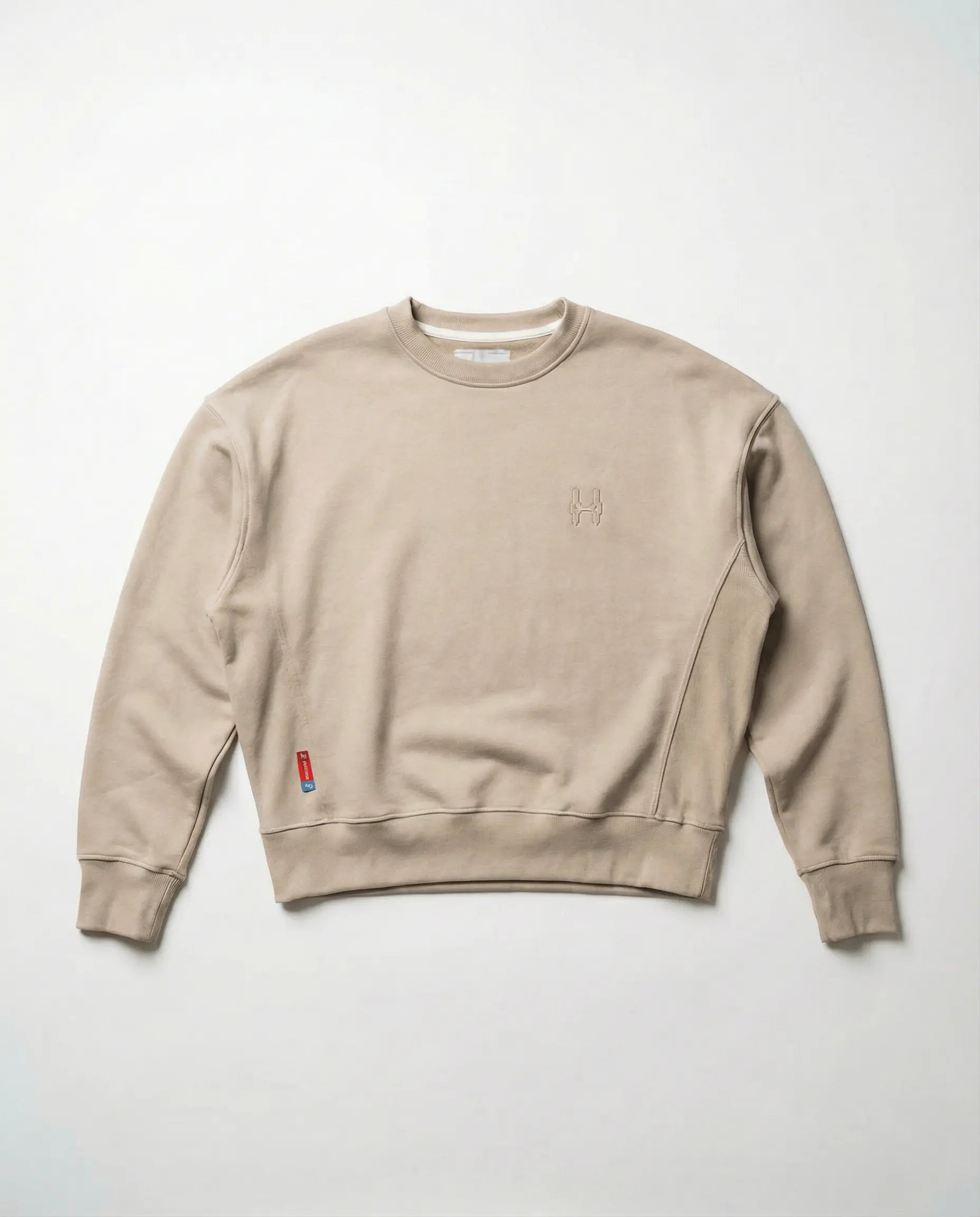 Cropped Mikina 343 - Crewneck Beige Batohiro
