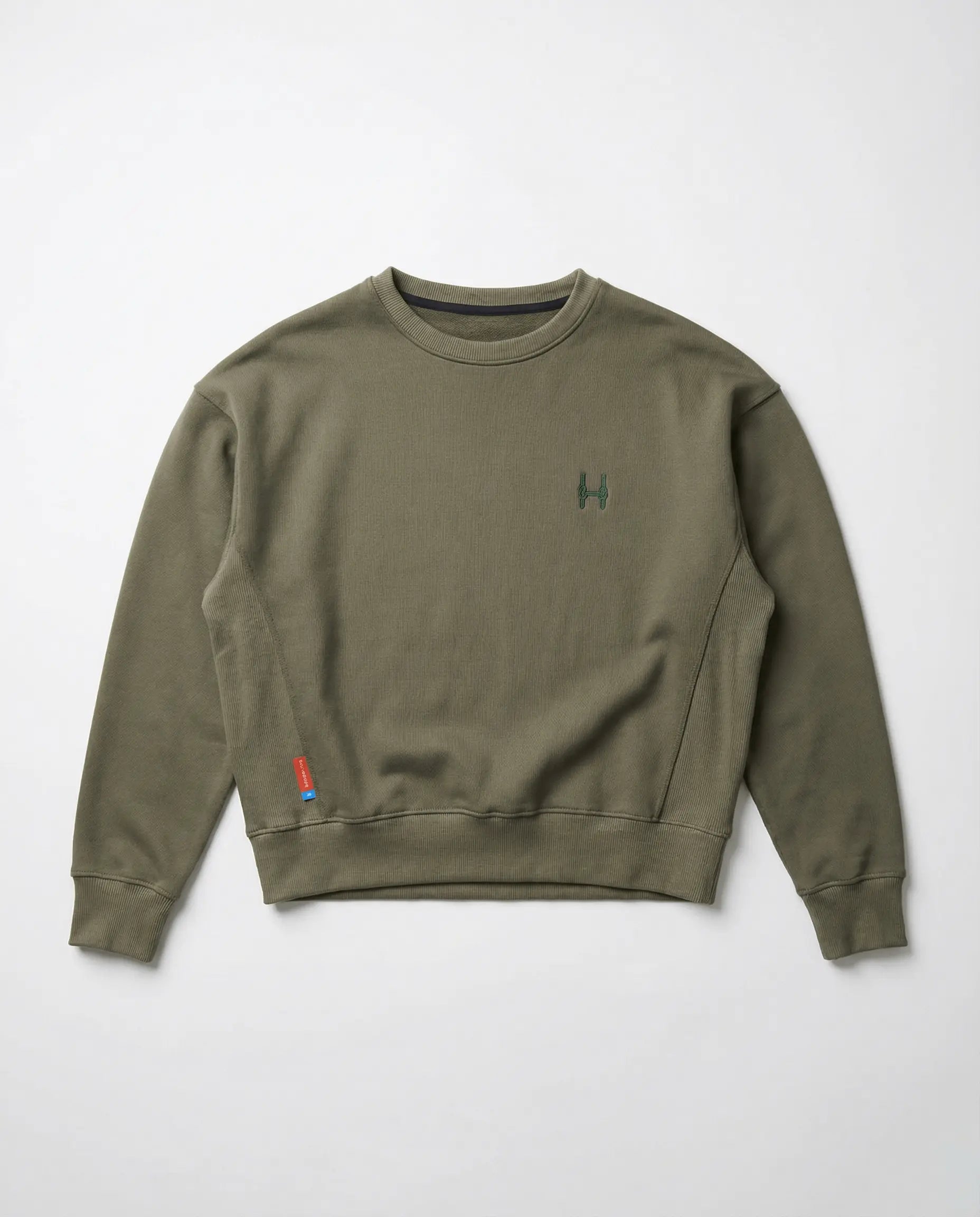 Cropped Mikina 343 - Crewneck Green Batohiro