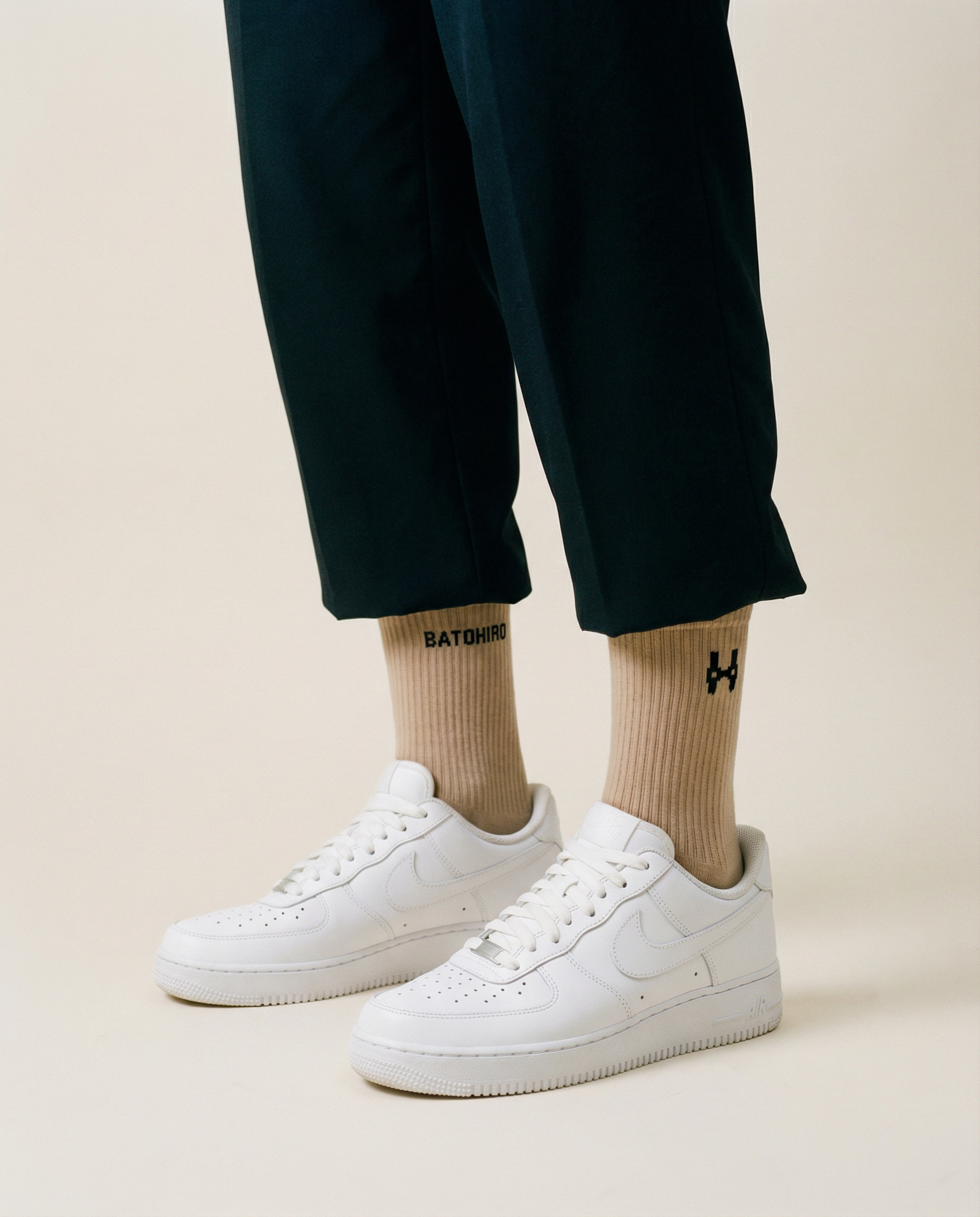 Batohiro Crew Socks - Beige