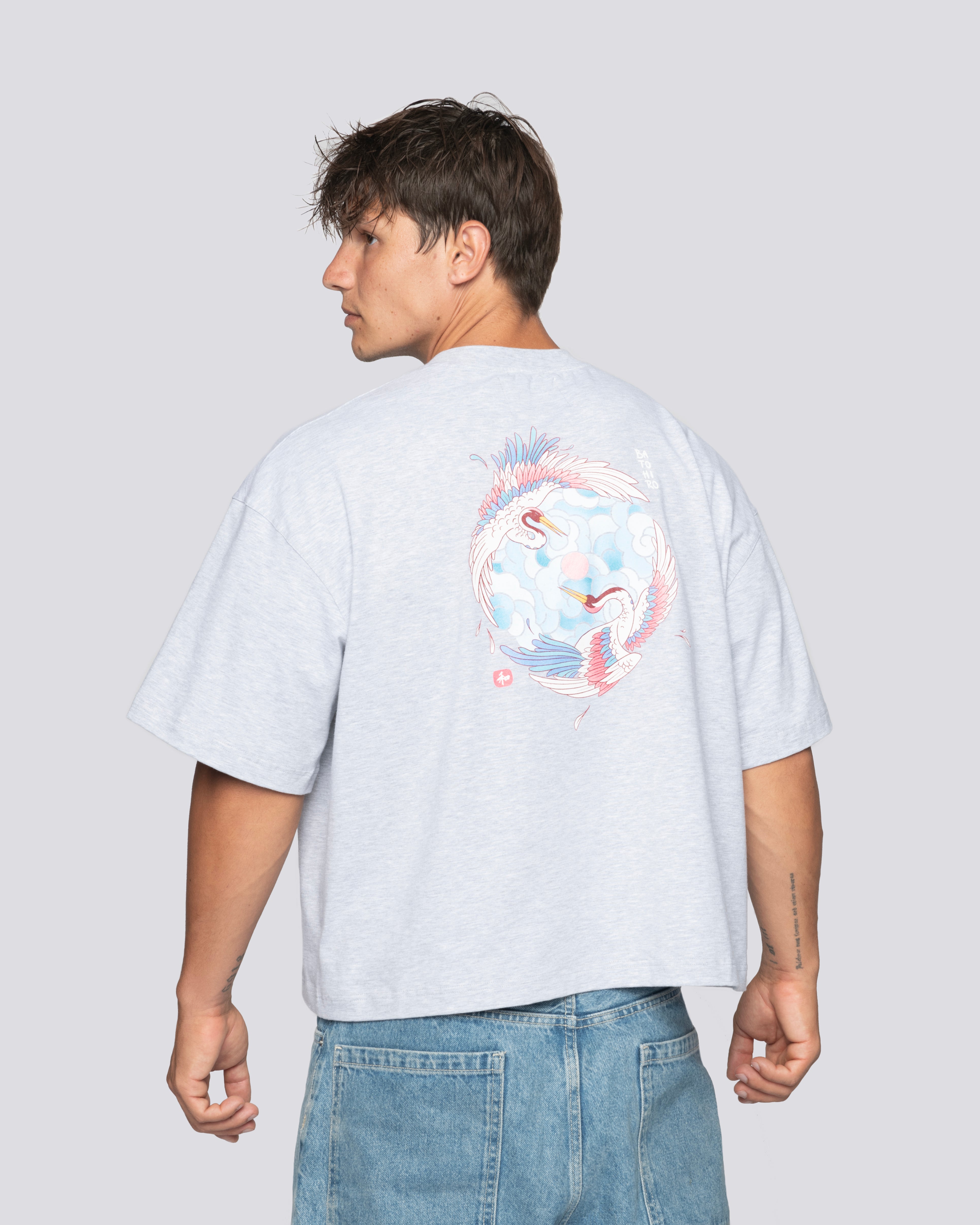 Crane - Kurz geschnittenes Oversized-T-Shirt