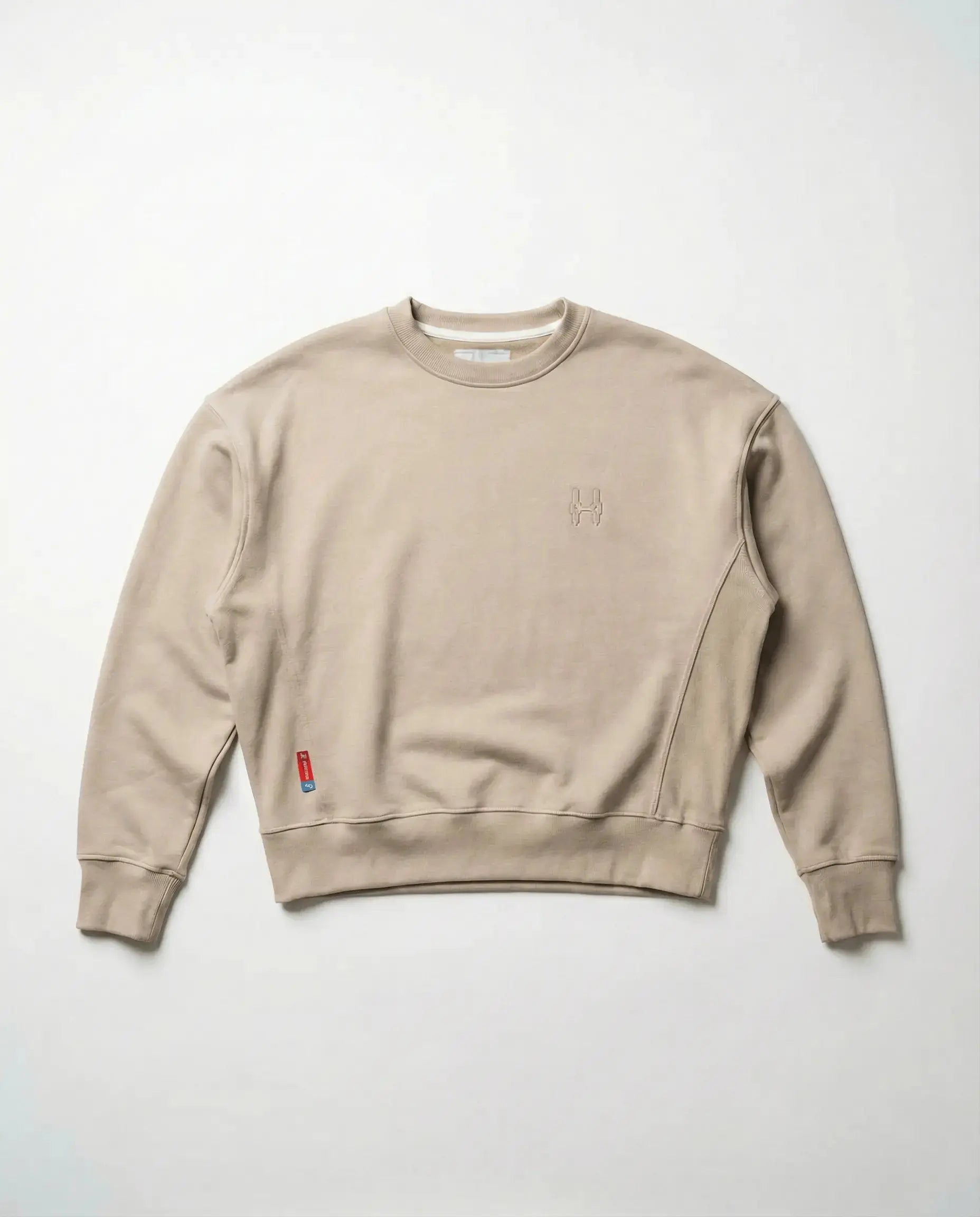 Cropped Mikina 343 - Crewneck Beige Batohiro #barva