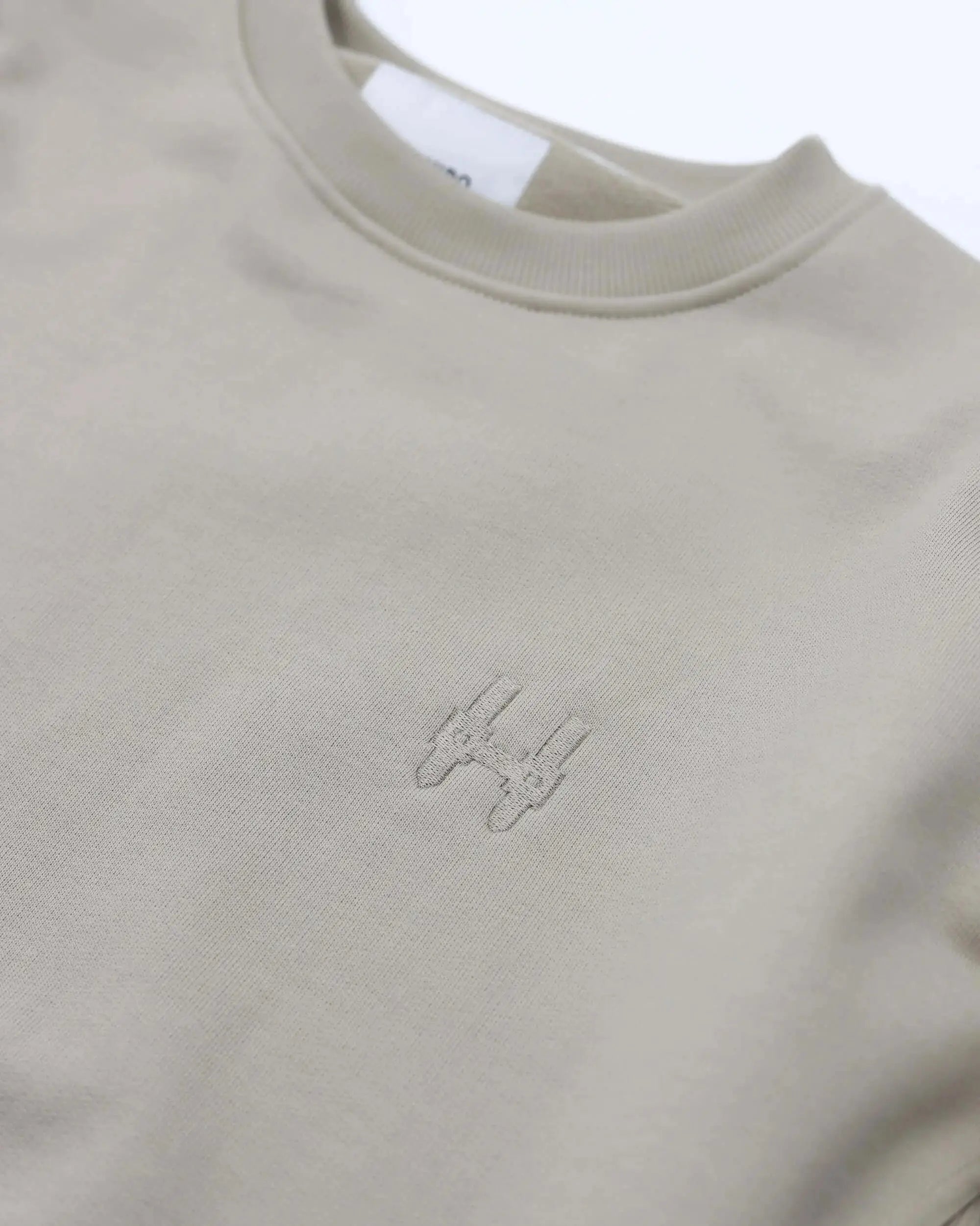 Cropped Mikina 343 - Crewneck Beige Batohiro