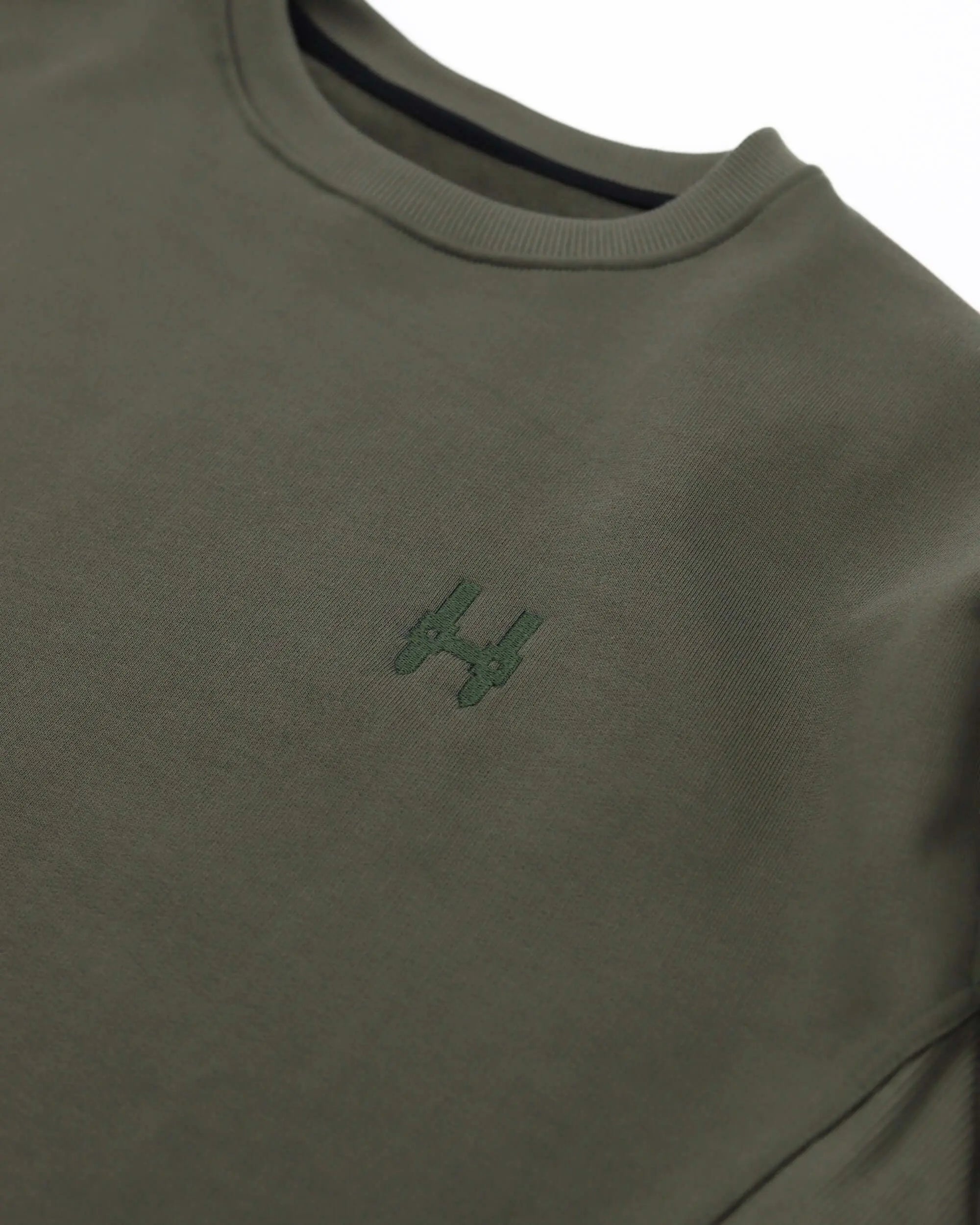 Cropped Mikina 343 - Crewneck Green Batohiro