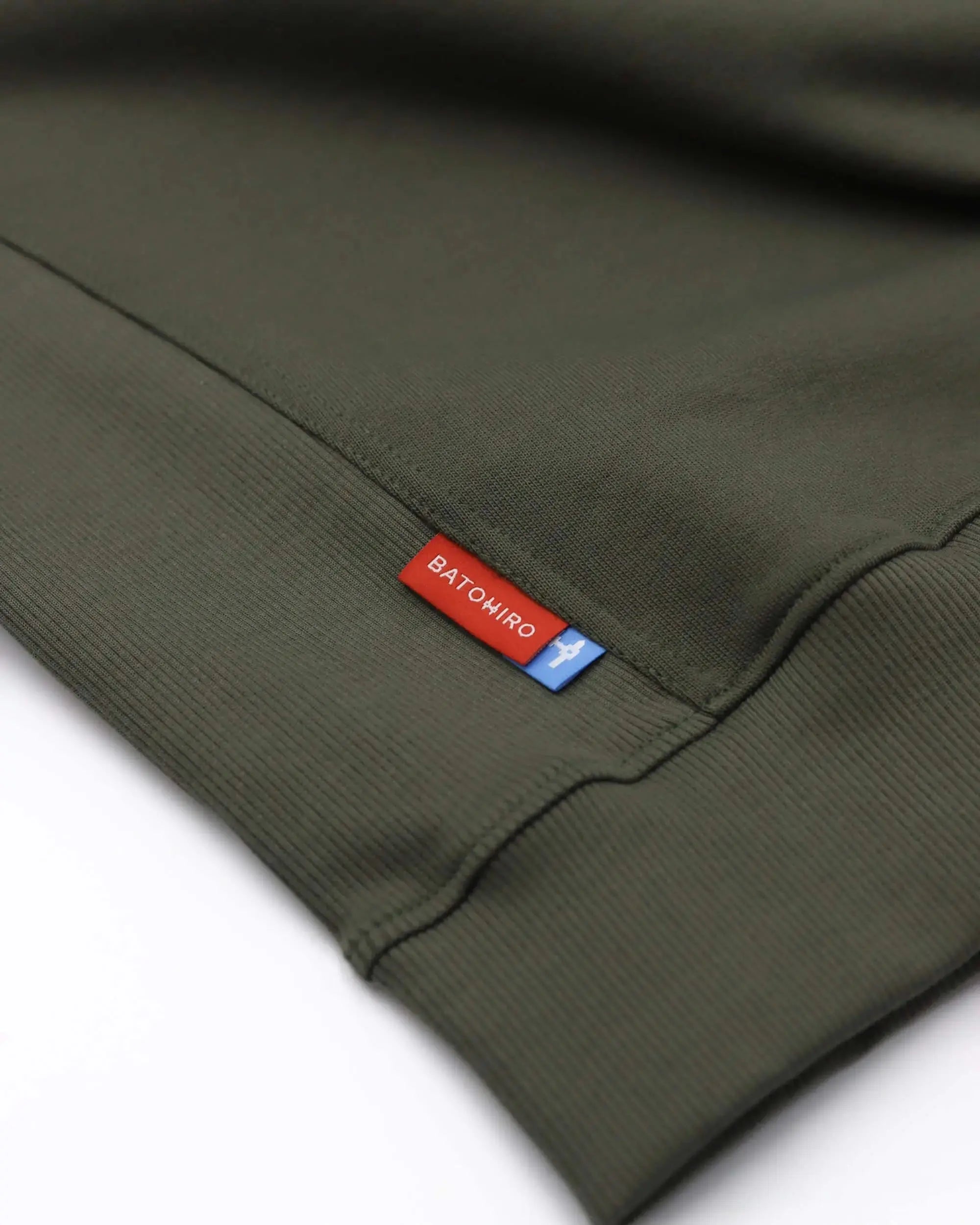 Kurz geschnittenes Sweatshirt 343 – Rundhalsausschnitt, Grün Batohiro