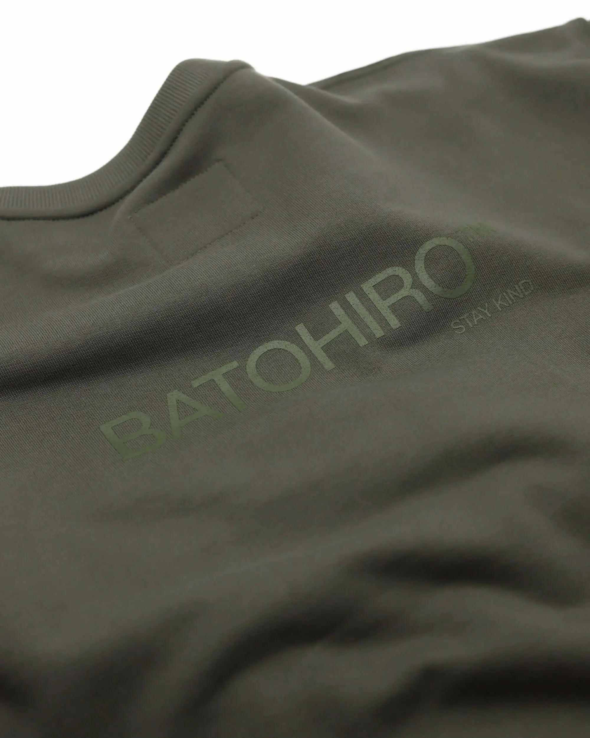 Kurz geschnittenes Sweatshirt 343 – Rundhalsausschnitt, Grün Batohiro