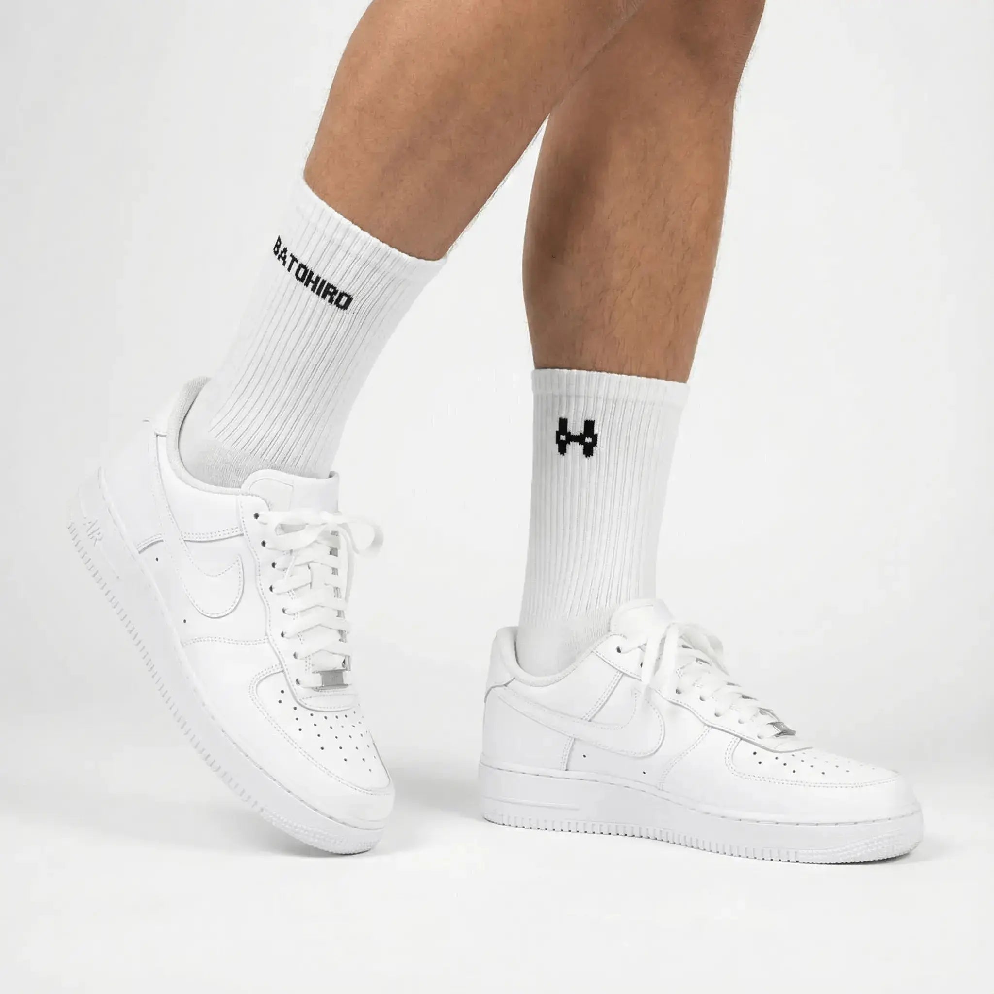 Batohiro Crew-Socken – Reinweiß Batohiro