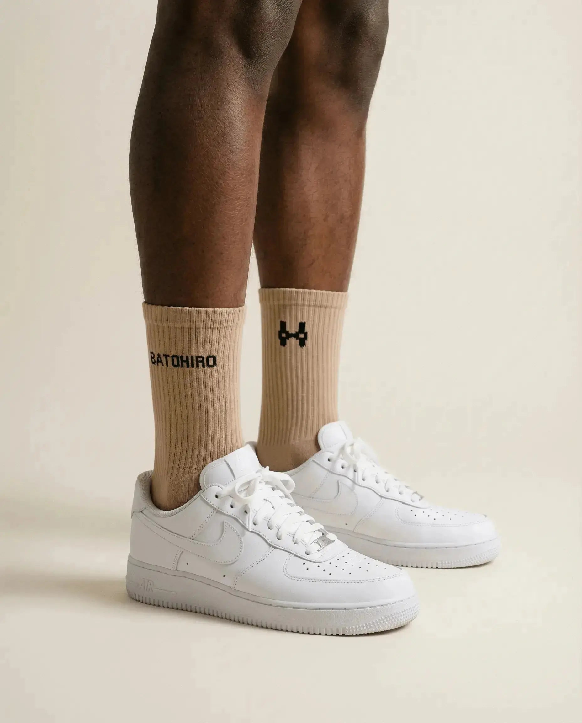 Batohiro Crew-Socken – Beige Batohiro