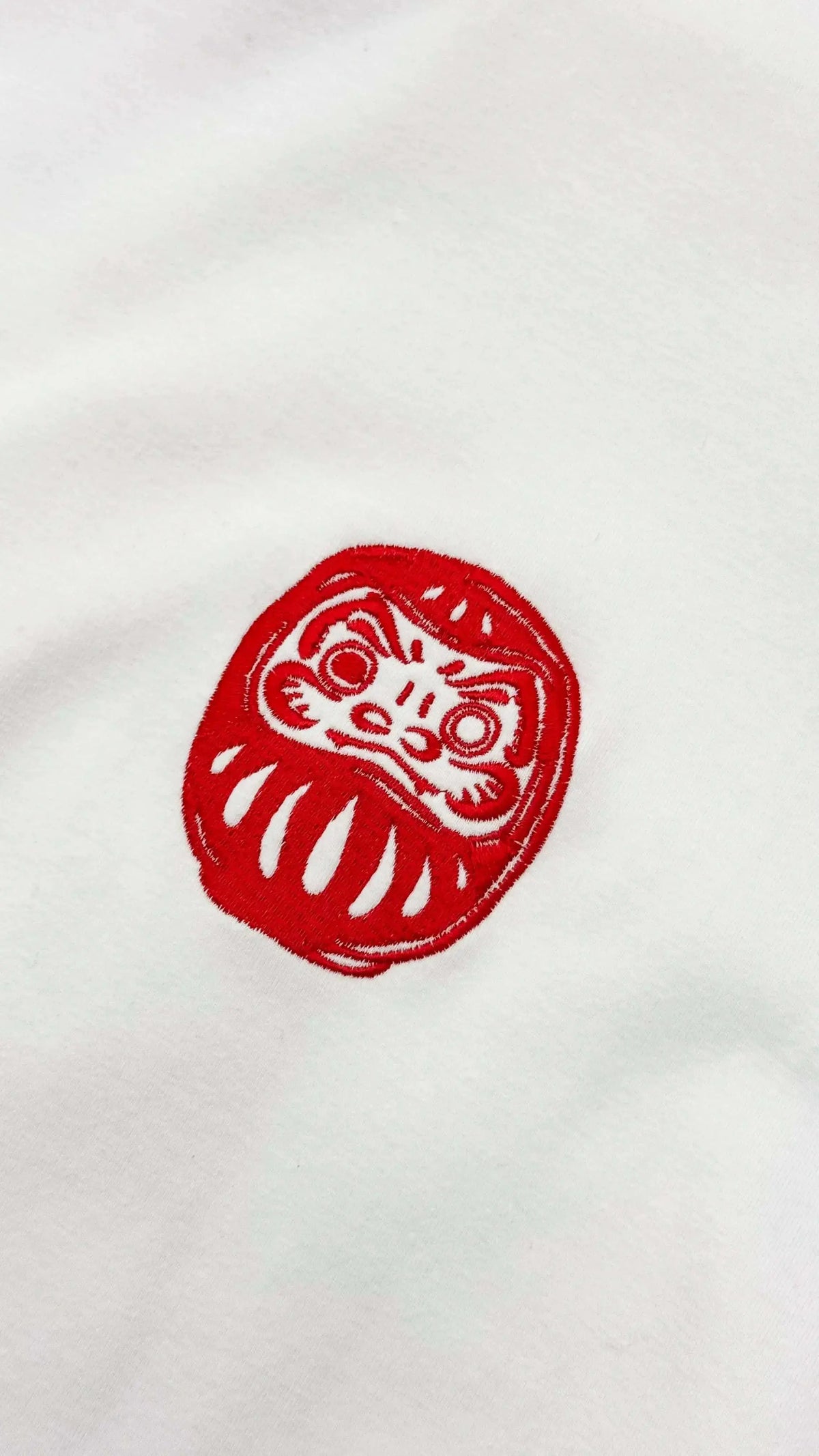 Daruma - White Cropped Oversized Tee Batohiro