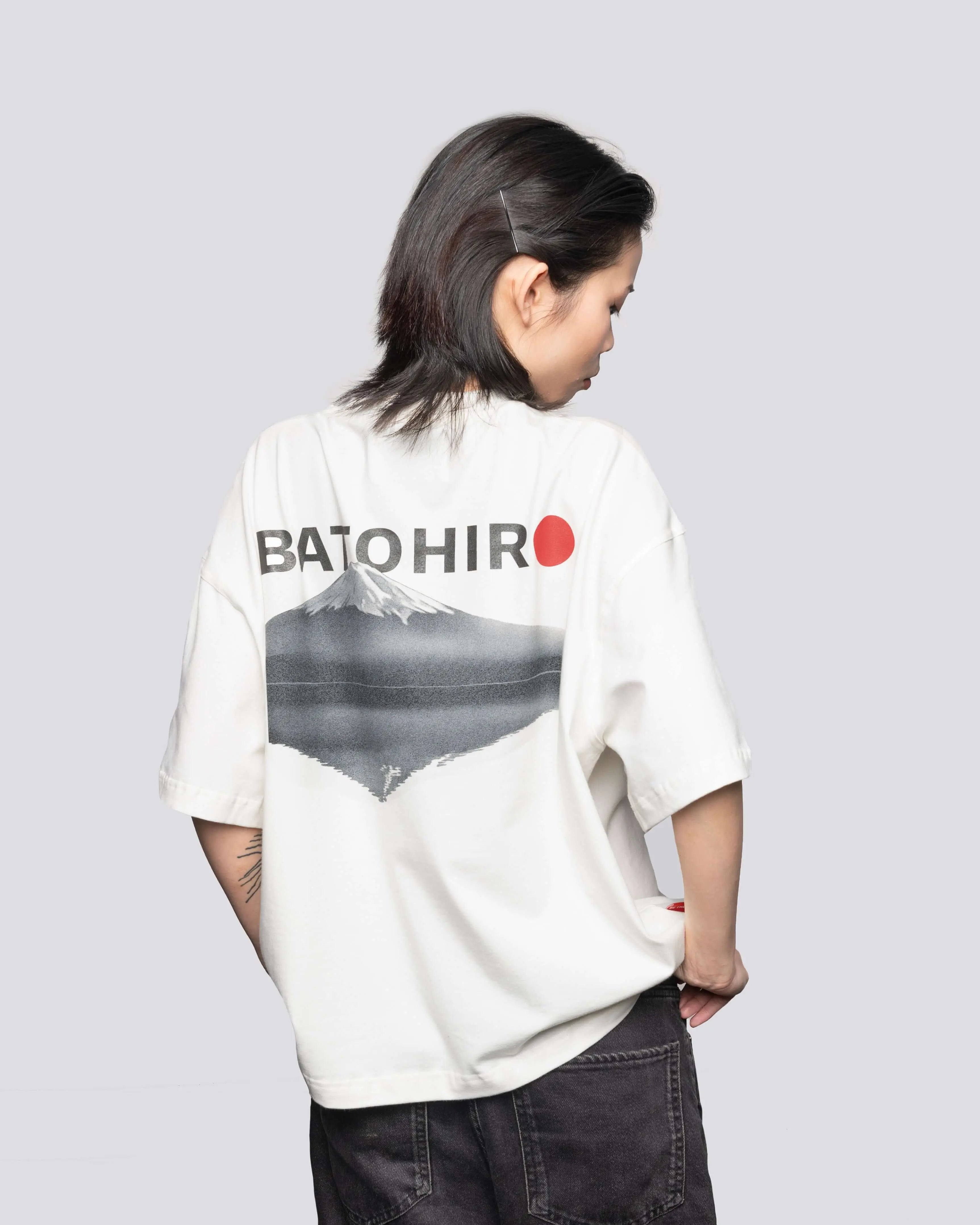 Fuji - Cropped Oversized Tee Batohiro