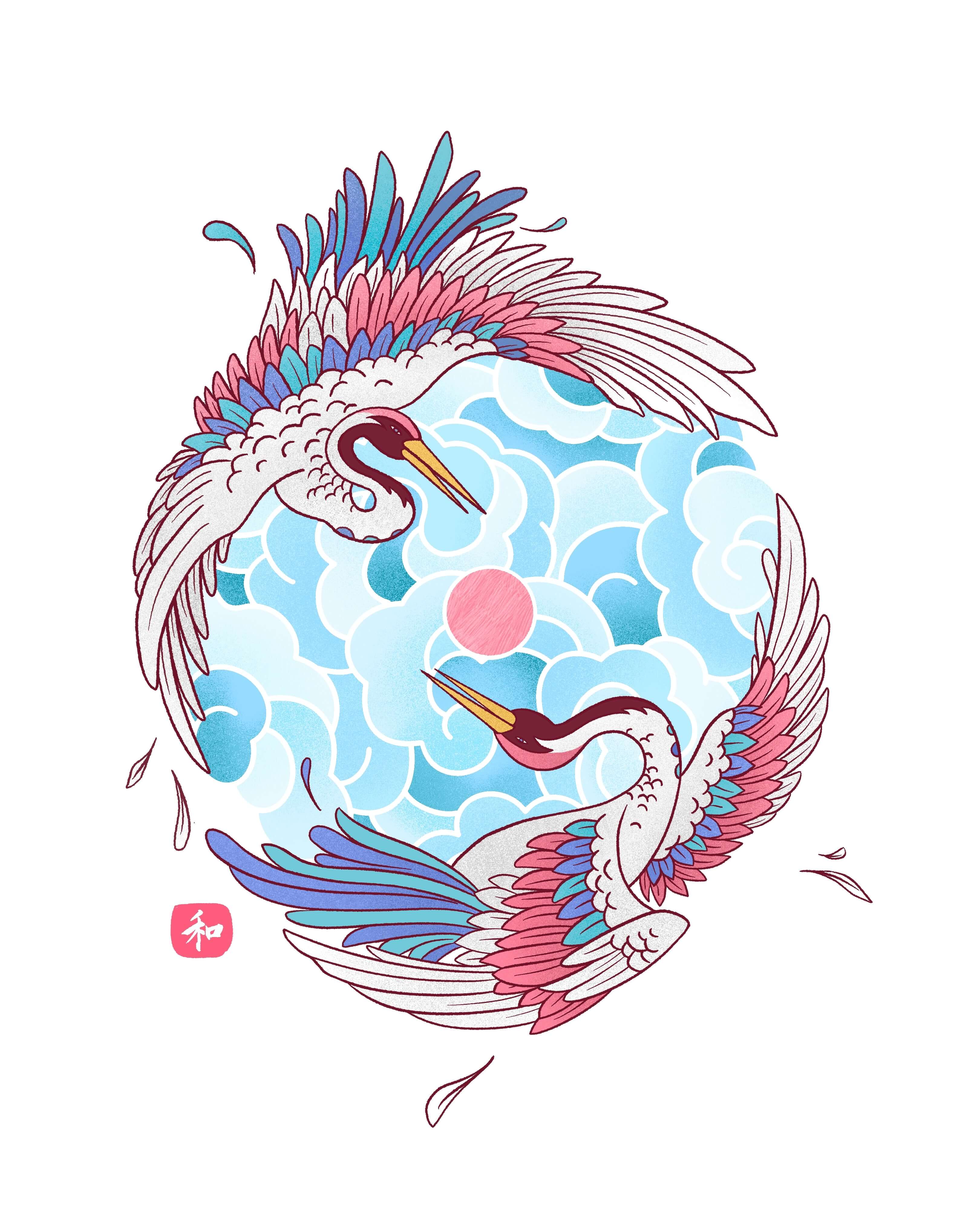 Crane - Kurz geschnittenes Oversized-T-Shirt