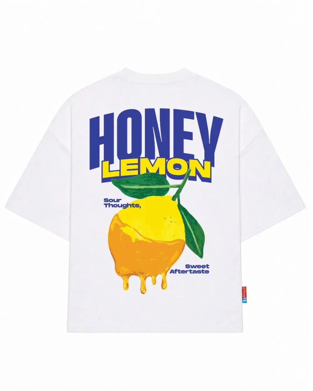 Honey Lemon - White Cropped Oversized Tee Batohiro